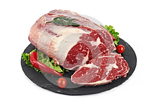 Fresh raw meat isolated