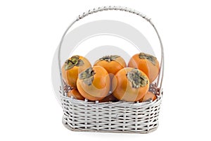 Fresh raw persimmon fruit