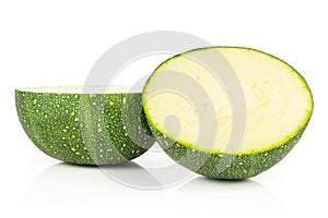 Fresh raw round zucchini isolated on white