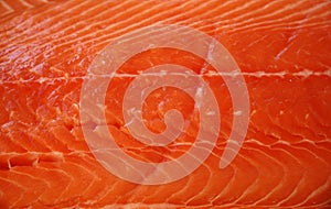 Fresh raw salmon fillet in market