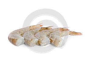 Fresh raw shrimp isolated. Healthy seafood