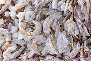 Fresh raw shrimp for seafood ingredient cooking