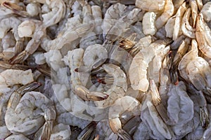 Fresh raw shrimp for seafood ingredient cooking