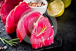 Fresh raw tuna fish