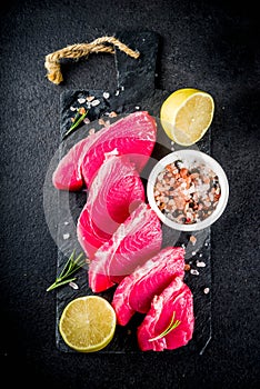 Fresh raw tuna fish