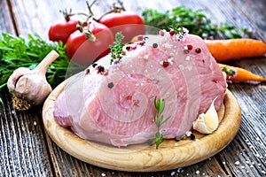 Fresh raw turkey meat