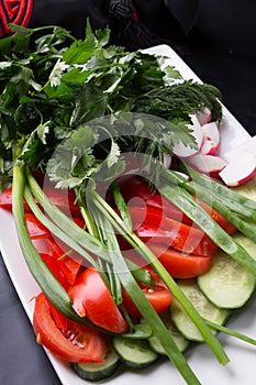 Fresh raw vegetables