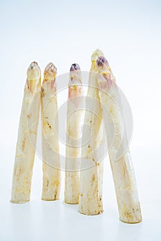 Fresh raw white asparagus vegetables large size, ripe and tasty photo