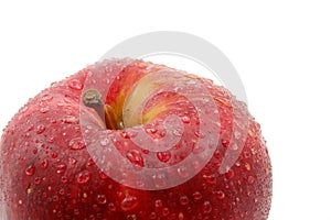 Fresh red apple isolated on white background