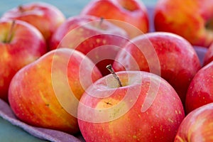 Fresh Red Apples, Selective Focus, Healthy Eating