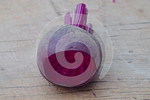 Fresh red Beet on a wood background