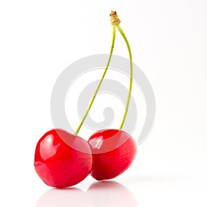 Fresh red cherries