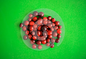 Fresh red cranberries