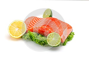 Fresh red fish salmon fillet