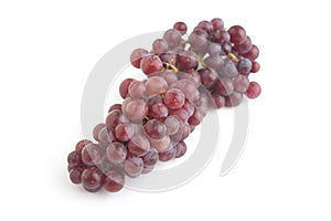 Fresh red grape isolated on white background