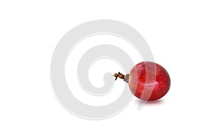 Fresh red grape isolated on white background