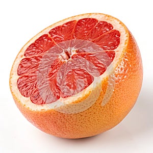 Red grapefruit isolated on white background photo