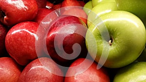 Fresh red and green apple