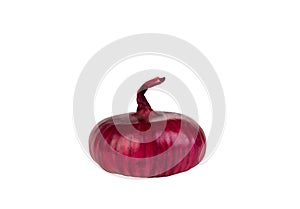 Fresh red onion bulbs isolated on white background