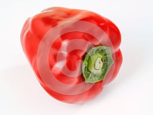 Fresh red pepper isolated on white background