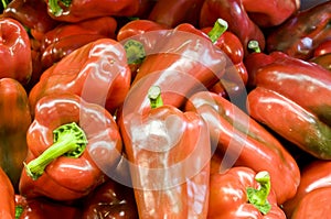 Fresh red peppers