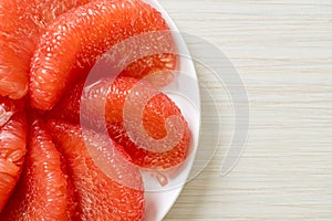 Fresh red pomelo fruit or grapefruit