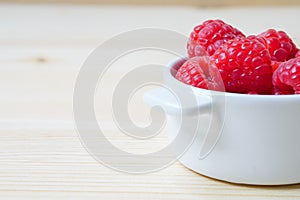 Fresh red raspberries, still life, closeup and detail view