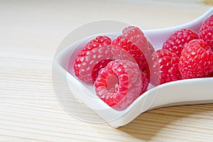 Fresh red raspberries, still life, closeup and detail view