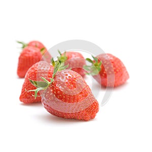 Fresh red ripe strawberries