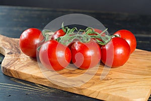 Fresh red small tomatoes ready to eat