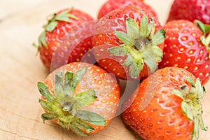 Fresh red strawberries