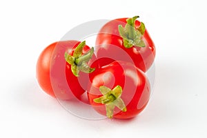 Fresh red tomato, tomatoes on a white background
