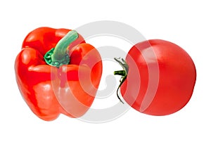 Fresh red tomatoe and peper