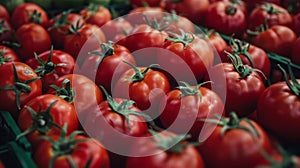 The Fresh Red Tomatoes. AI generated photo
