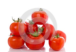 Fresh red tomatoes isolated