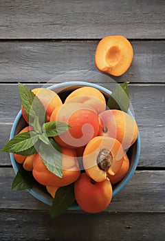 Fresh ripe apricots.