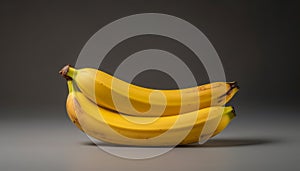 Fresh ripe banana, a healthy snack for vegetarian lifestyles generated by AI