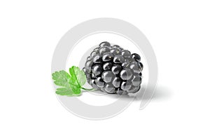 Fresh ripe blackberry isolated on white
