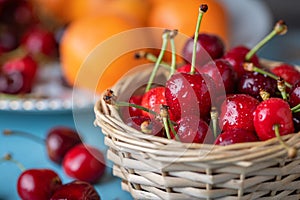 Fresh ripe cherries