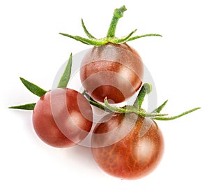 Fresh ripe cherries tomato with green peduncle