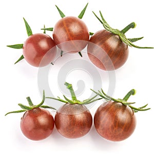Fresh ripe cherries tomato with green peduncle