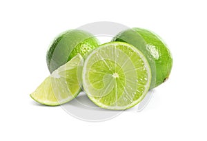 Fresh ripe green limes