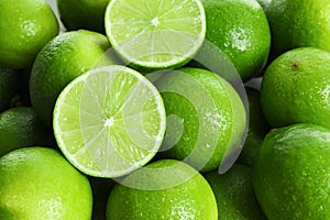 Fresh ripe green limes