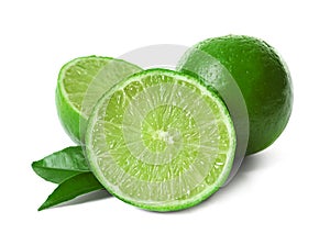 Fresh ripe green limes