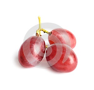 Fresh ripe juicy red grapes isolated