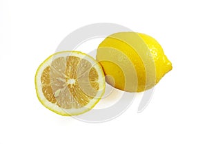 Fresh ripe lemons isolated