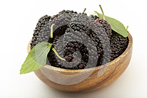 Fresh and ripe mulberries