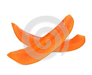 Fresh ripe papaya isolatrd white background