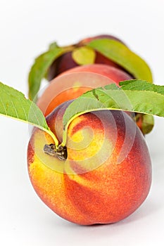 Fresh ripe peach , close up