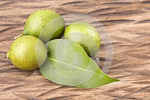 Fresh ripe peeled quenepa fruit - Melicoccus bijugatus